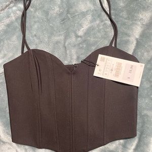 Zara - Black corset top - with tag on it
